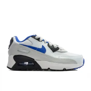 Air Max 90 LTR (GS) - Summit White/Racer Blue/Light Bone Nike fashion sneakers with bold branding