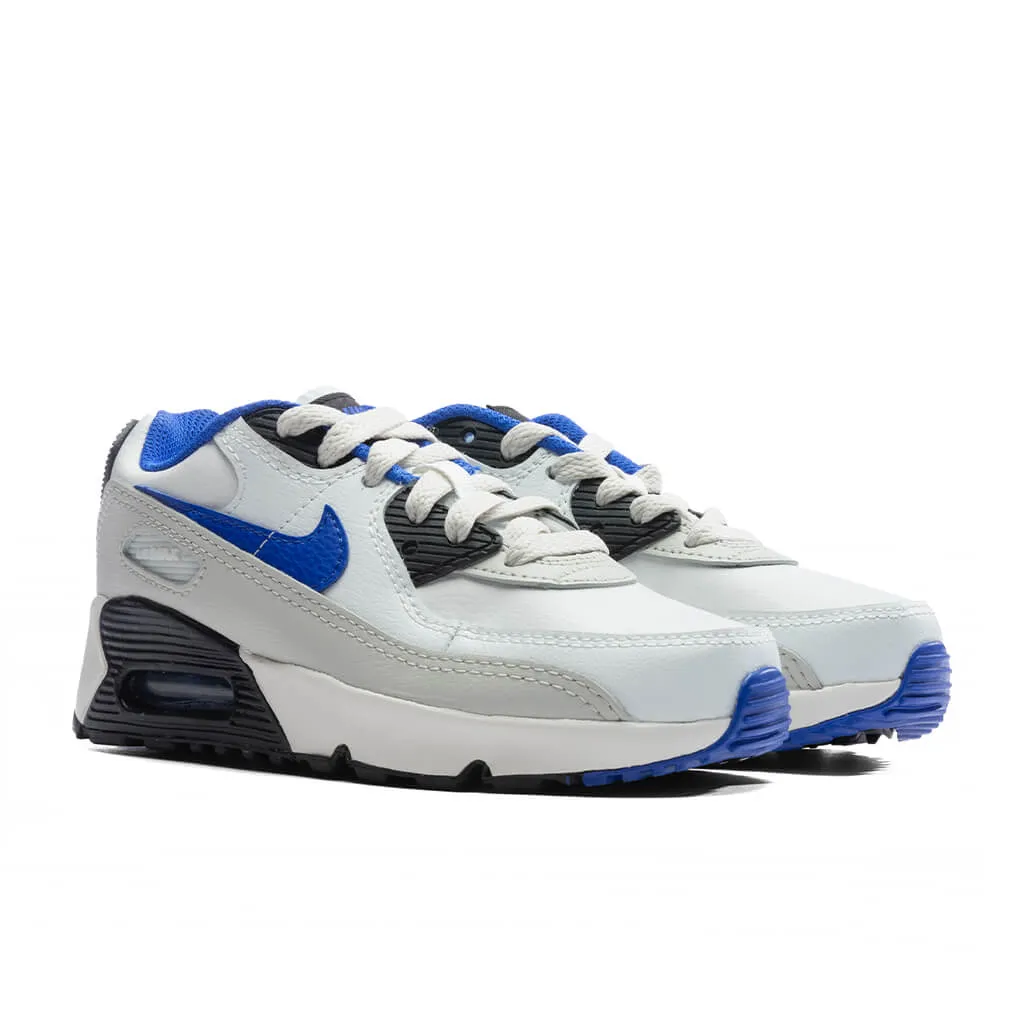 Air Max 90 LTR (GS) - Summit White/Racer Blue/Light Bone Nike Bold Logo Sneakers