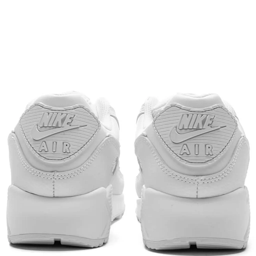 Air Max 90 LTR (GS) - White/Metallic Silver Nike Lightweight Everyday Shoes