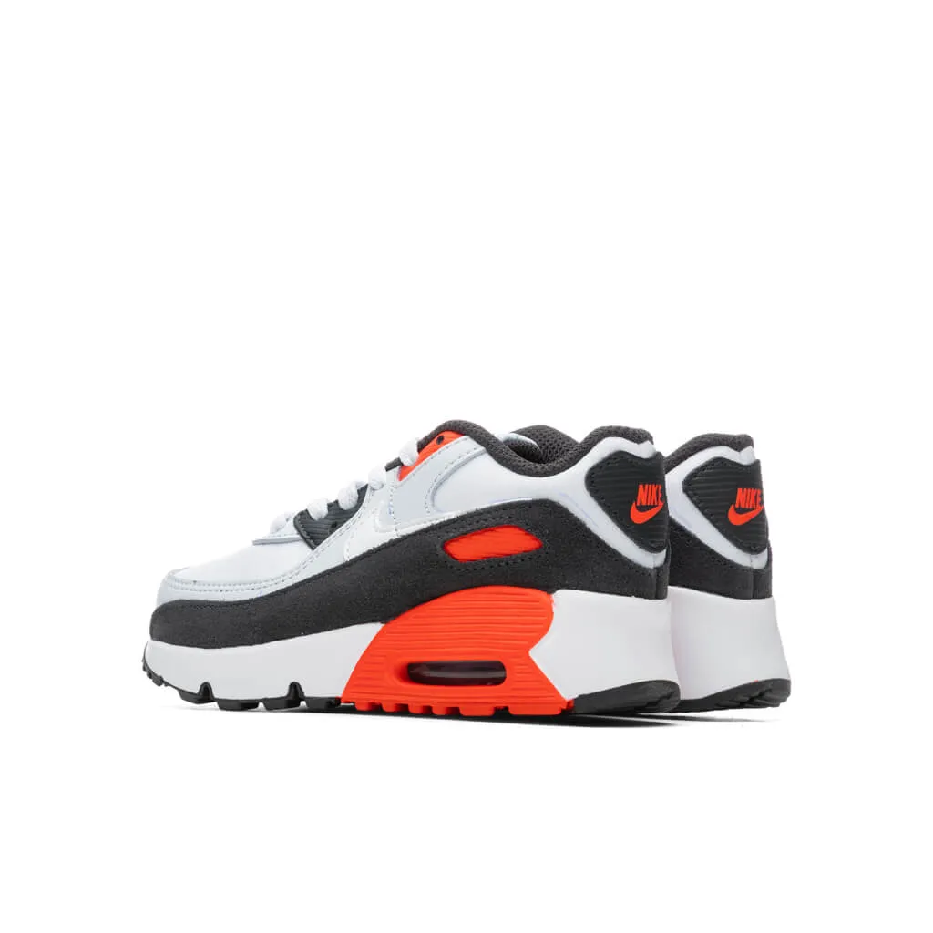 Air Max 90 LTR (TD) - Football Grey/White Nike Cushioned Mesh Sneakers
