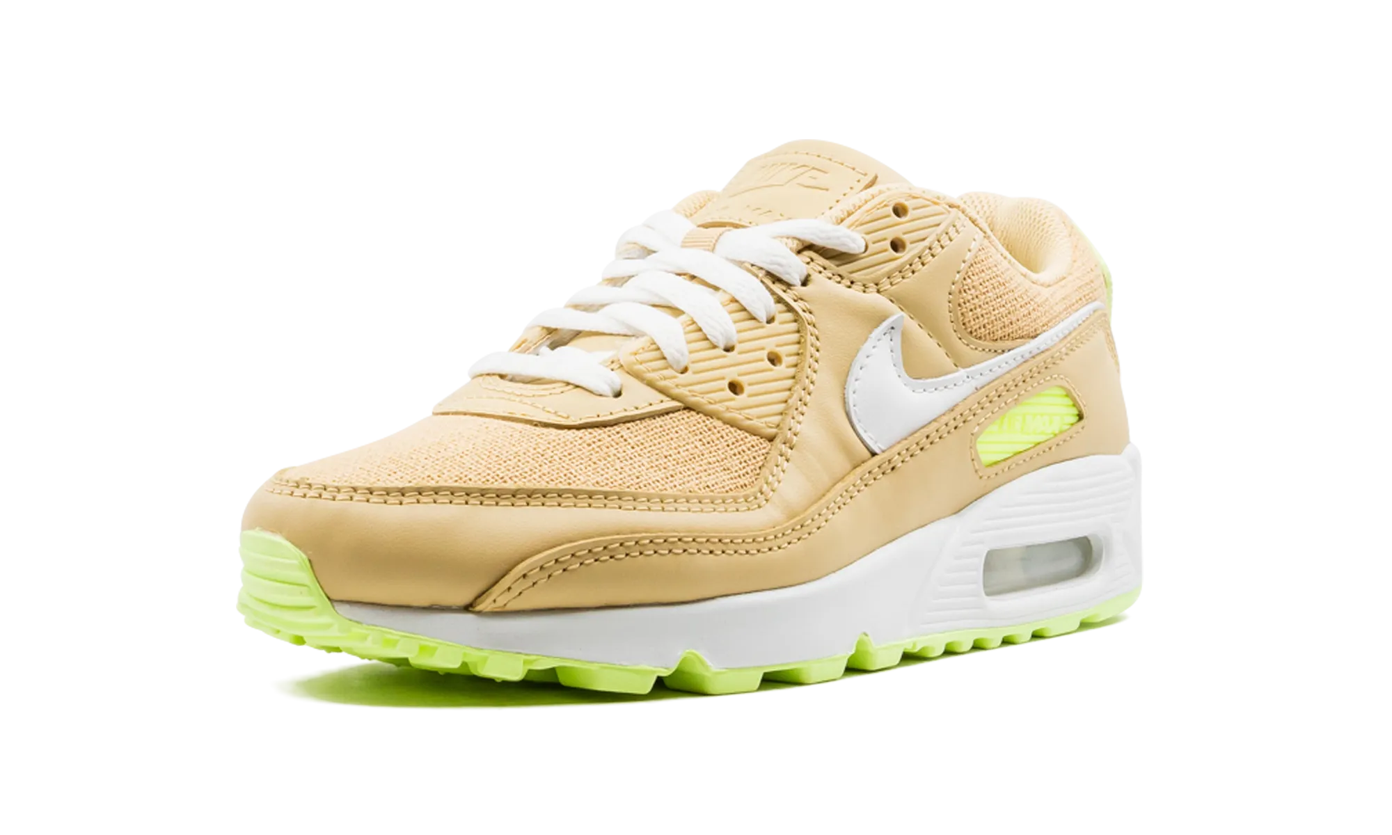 AIR MAX 90 MNS WMNS "Sesame / Barely Volt" nike womens casual sneakers