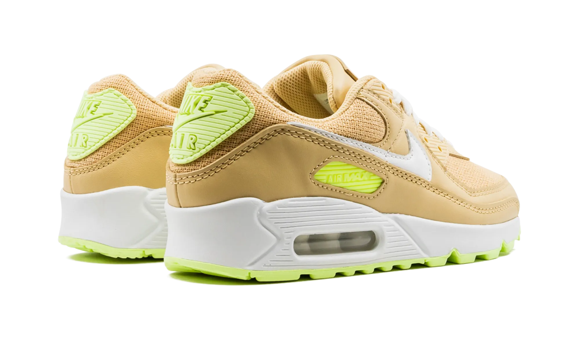 AIR MAX 90 MNS WMNS "Sesame / Barely Volt" nike womens casual sneakers