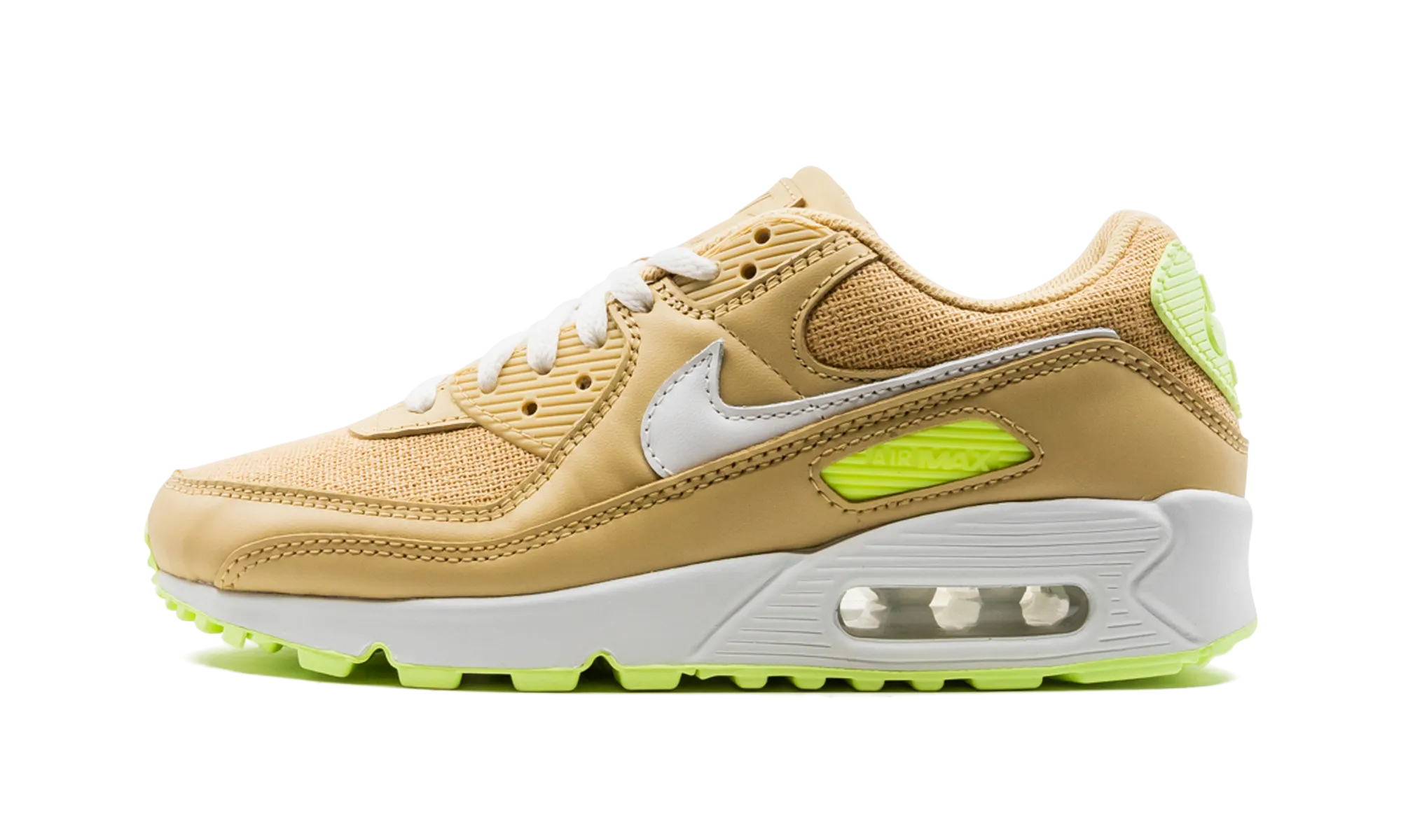 AIR MAX 90 MNS WMNS "Sesame / Barely Volt" nike womens casual sneakers