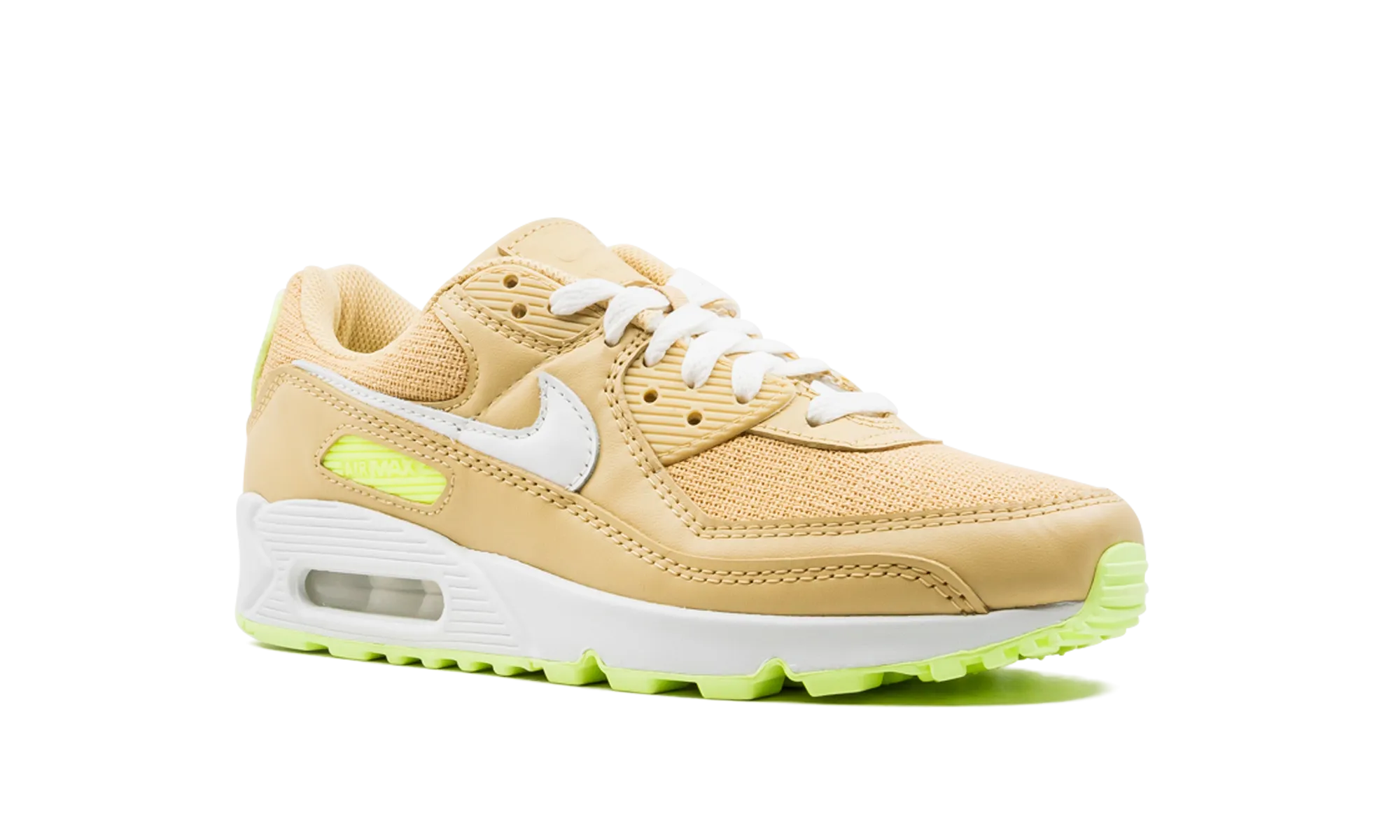 AIR MAX 90 MNS WMNS "Sesame / Barely Volt" nike womens casual sneakers