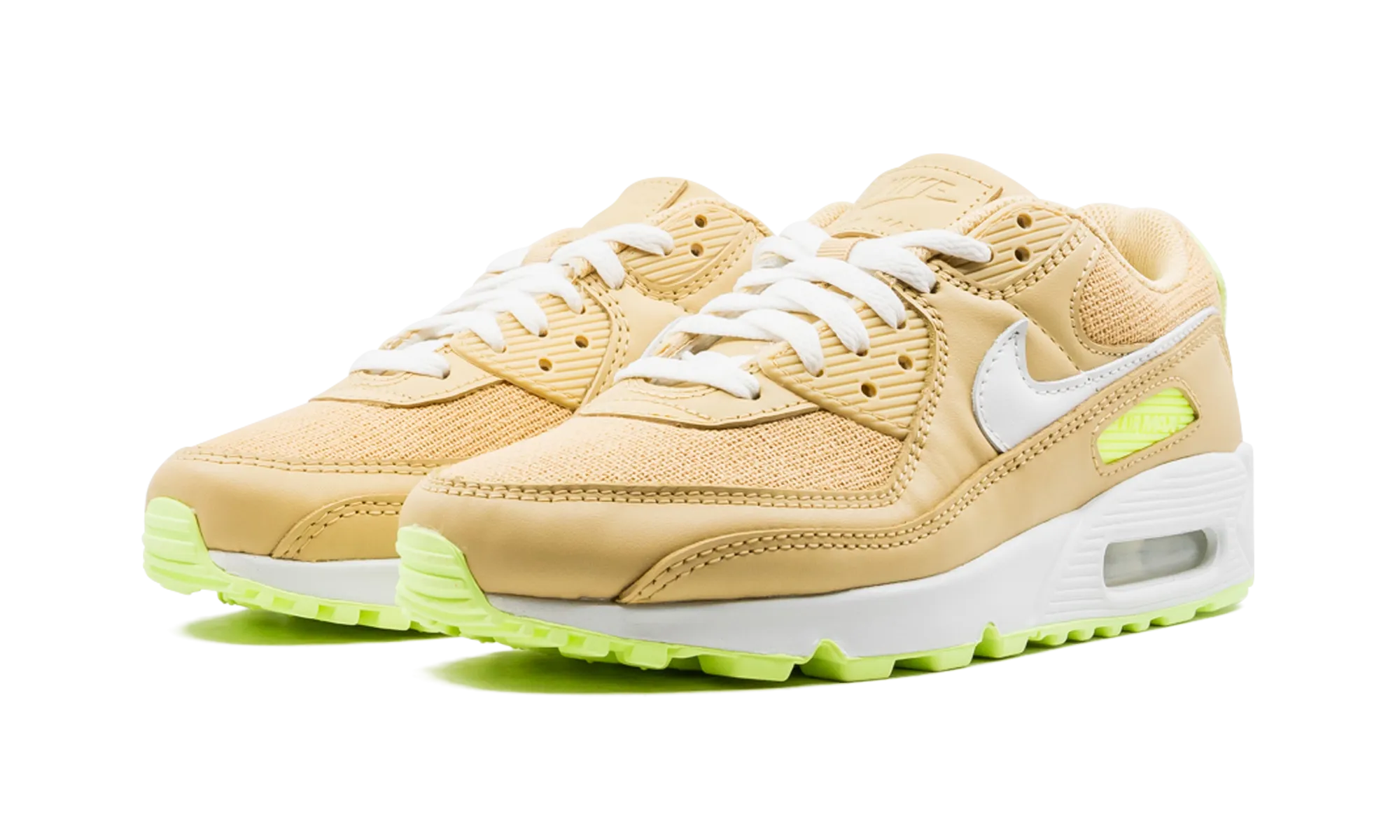 AIR MAX 90 MNS WMNS "Sesame / Barely Volt" nike womens casual sneakers