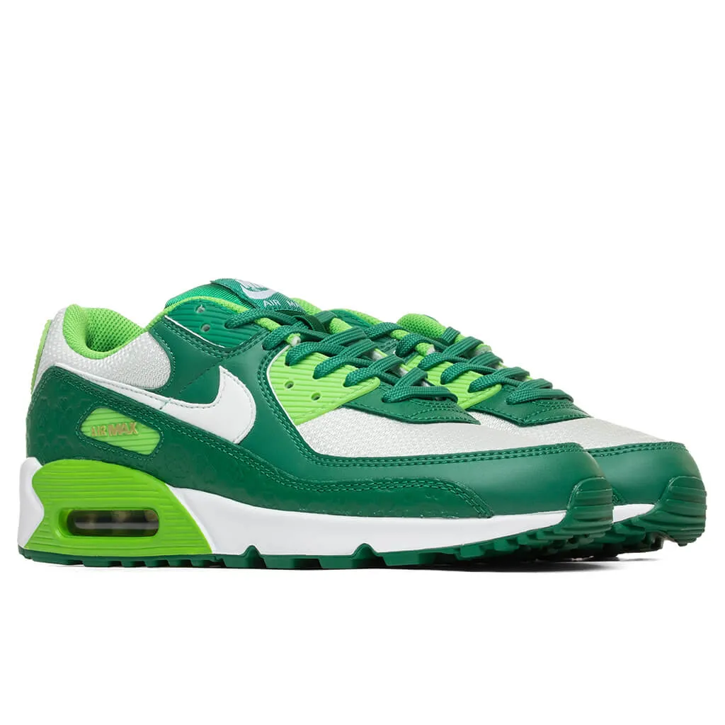 Air Max 90 - Pine Green/Mean Green/Spruce Aura/White Nike Cushioned Mesh Sneakers