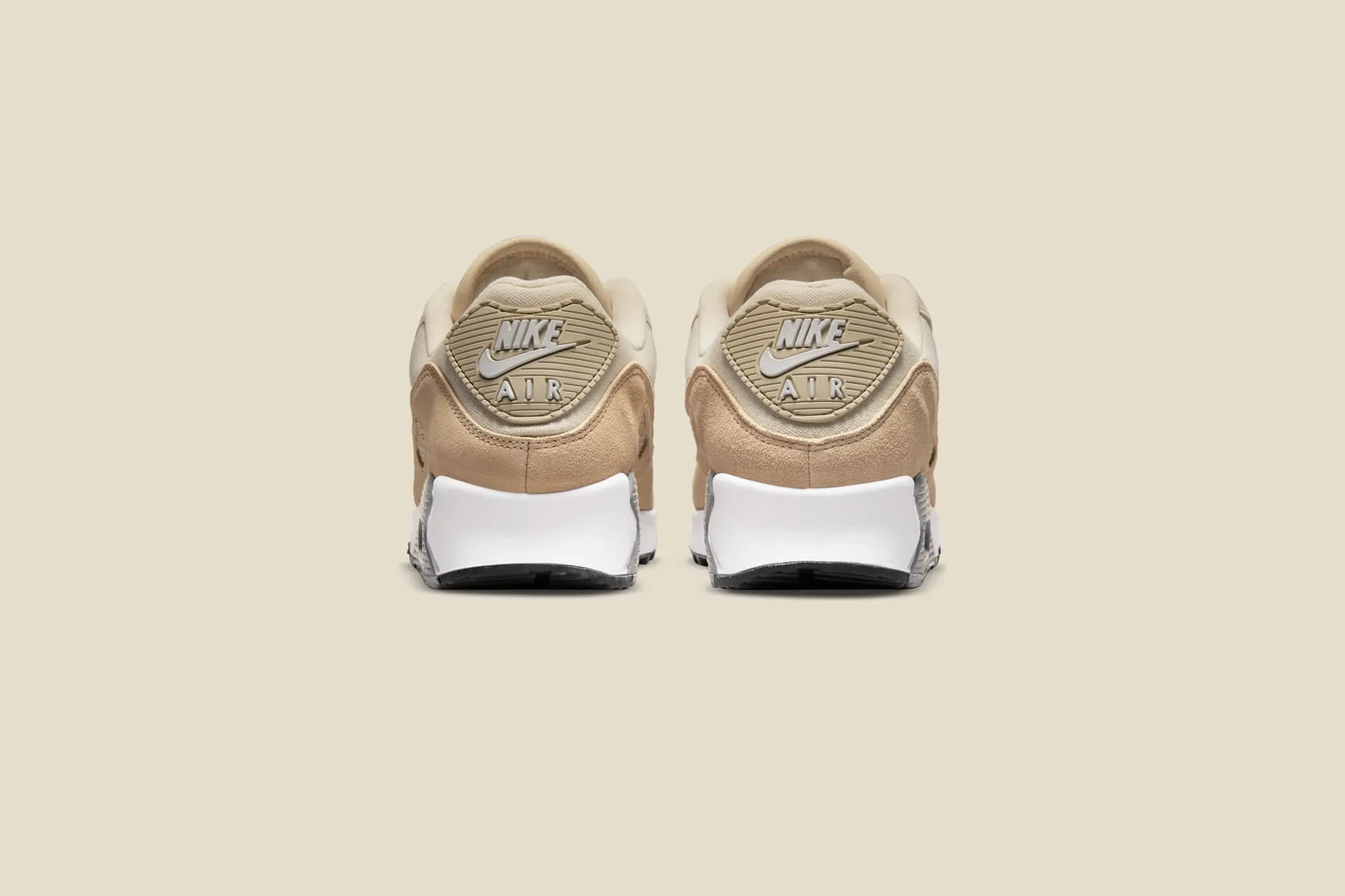 Air Max 90 Premium - Hemp/Summit White/Sanddrift Nike Cushioned Mesh Sneakers