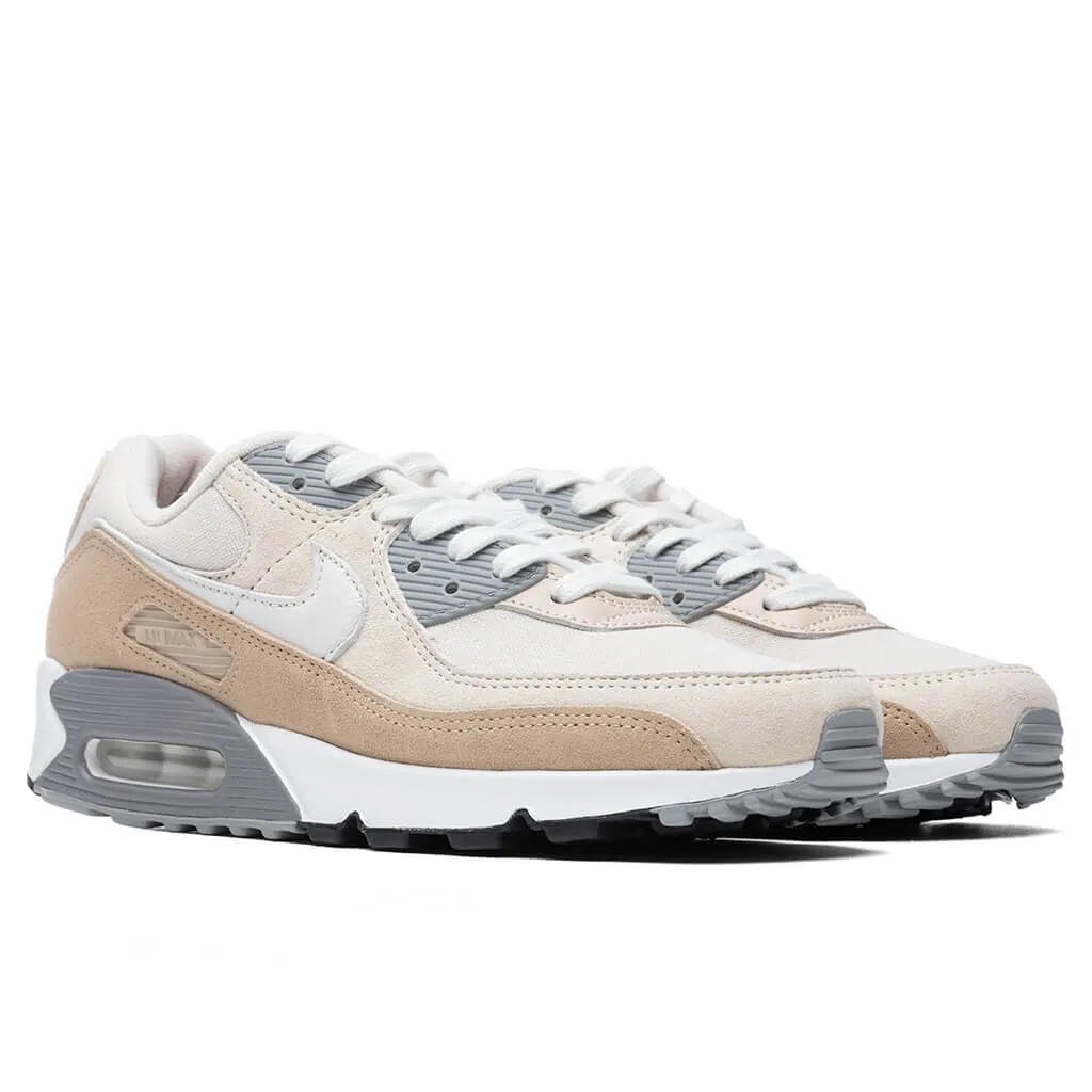 Air Max 90 Premium - Hemp/Summit White/Sanddrift Nike Cushioned Mesh Sneakers