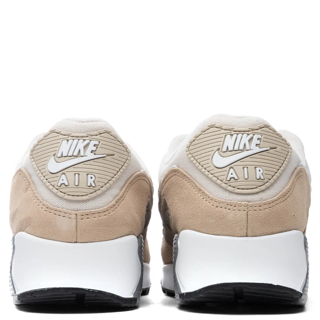 Air Max 90 Premium - Hemp/Summit White/Sanddrift Nike Cushioned Mesh Sneakers