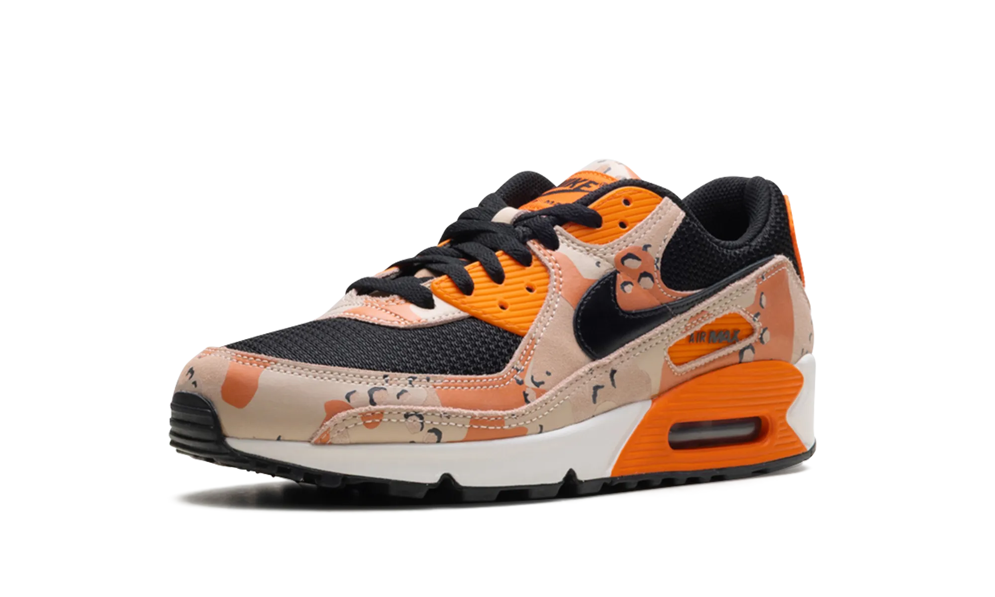 Air Max 90 Premium "Bio Beige / Safety Orange / Phantom / Black" nike mens sport sneakers