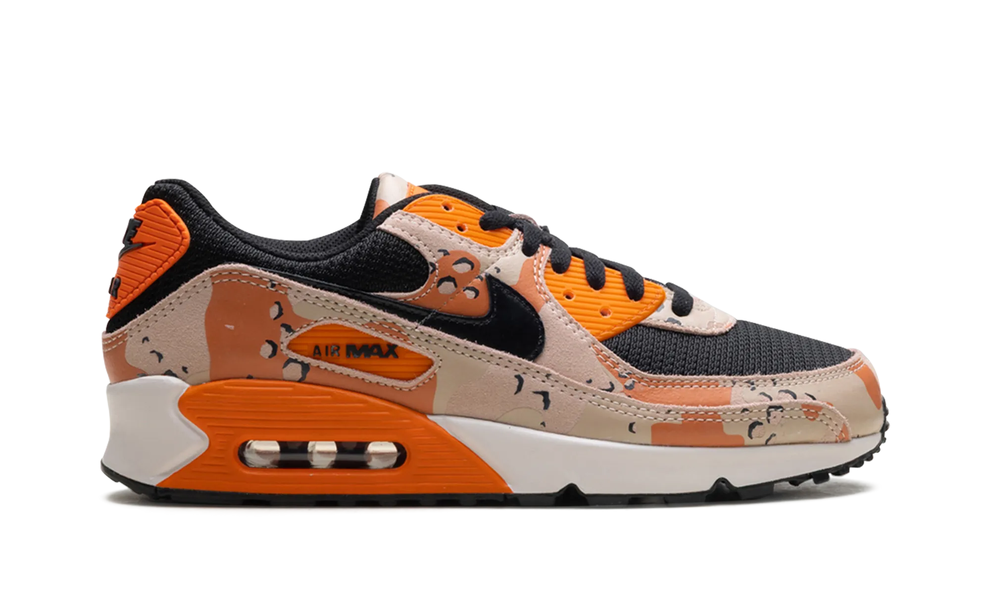 Air Max 90 Premium "Bio Beige / Safety Orange / Phantom / Black" nike mens sport sneakers