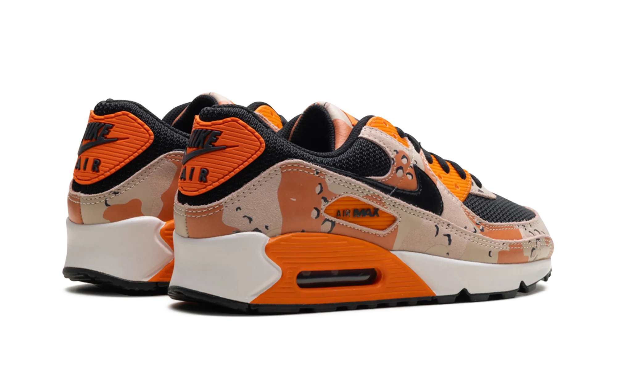 Air Max 90 Premium "Bio Beige / Safety Orange / Phantom / Black" nike mens sport sneakers