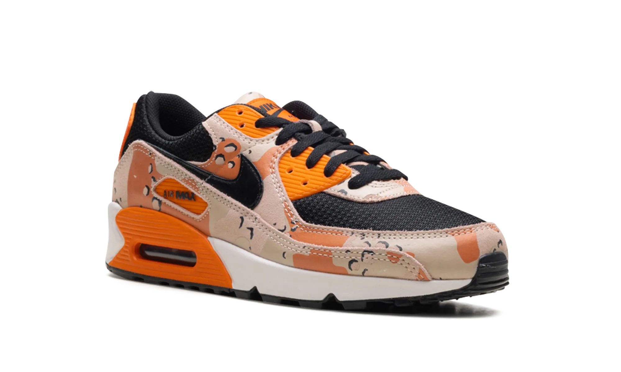 Air Max 90 Premium "Bio Beige / Safety Orange / Phantom / Black" nike mens sport sneakers
