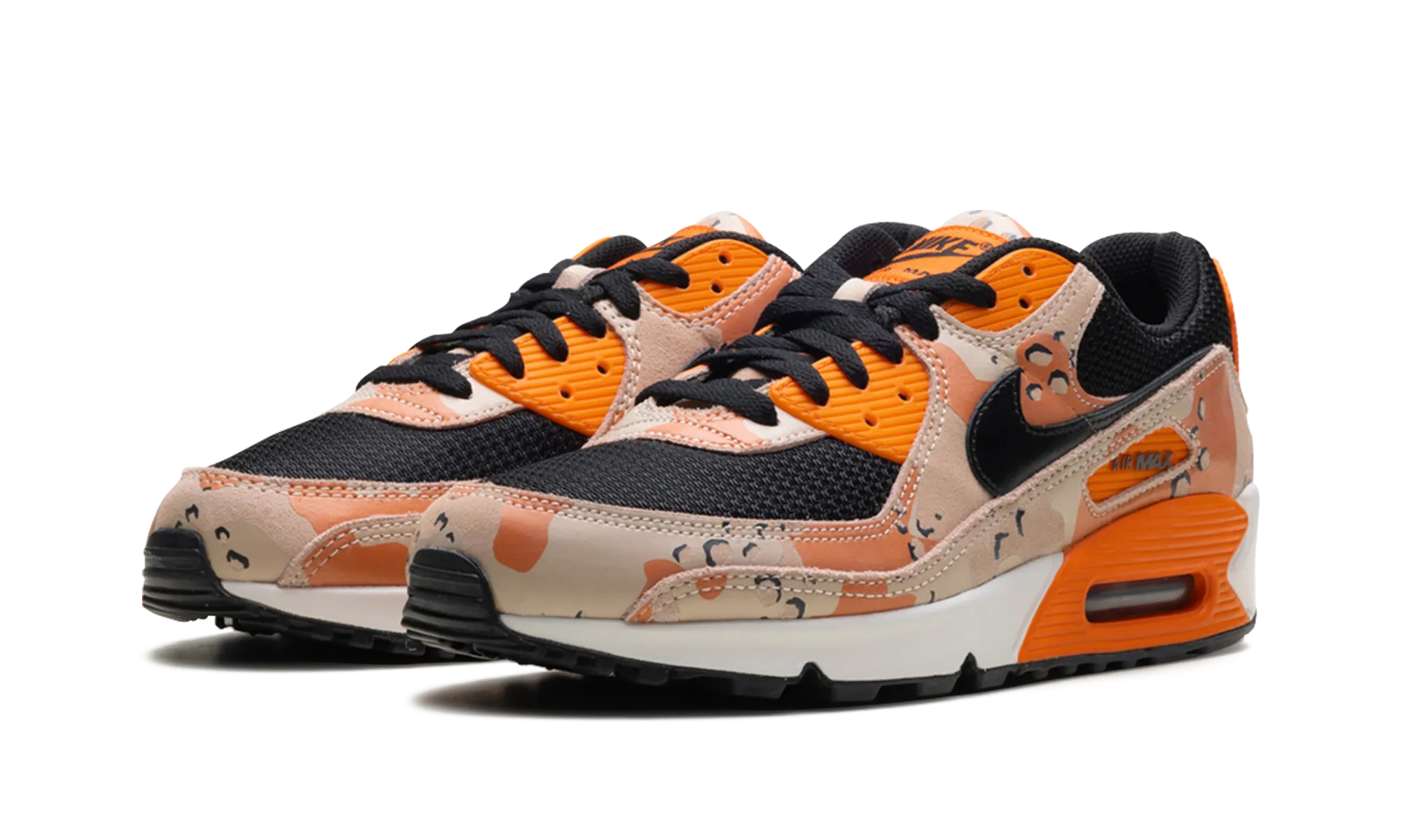 Air Max 90 Premium "Bio Beige / Safety Orange / Phantom / Black" nike mens sport sneakers