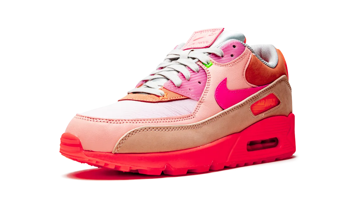 AIR MAX 90 PRM WMNS "Platinum Crimson/Bright Purple" nike womens casual sneakers