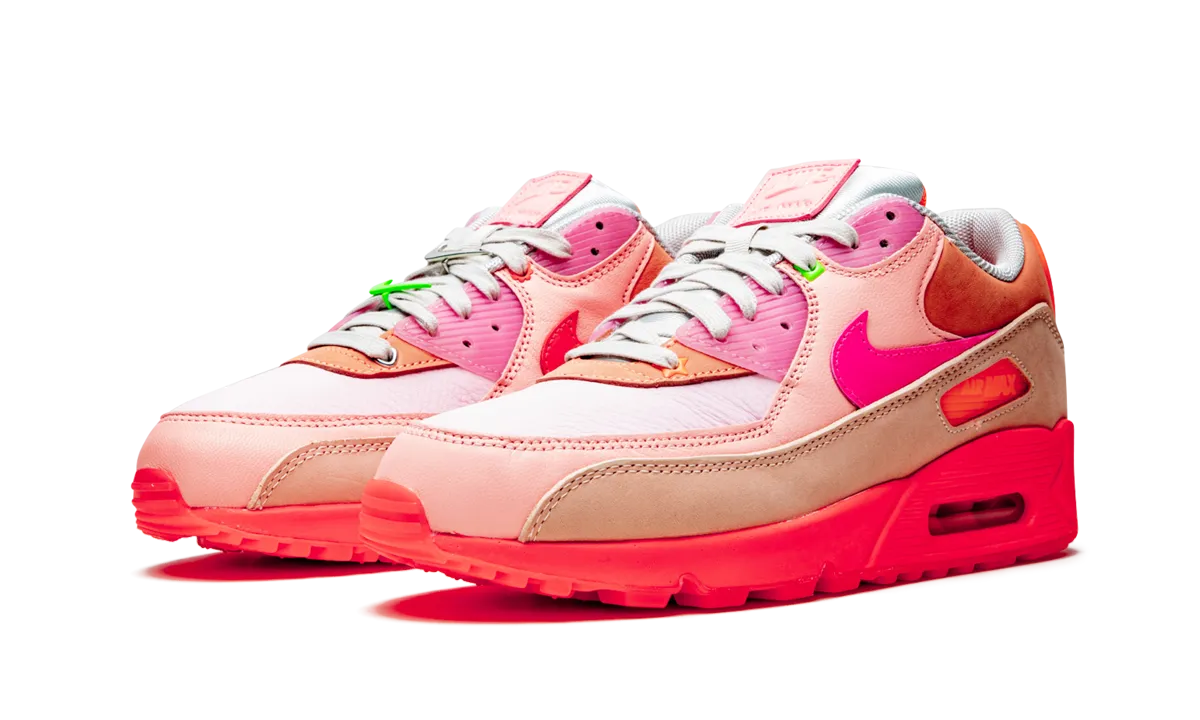 AIR MAX 90 PRM WMNS "Platinum Crimson/Bright Purple" nike womens casual sneakers