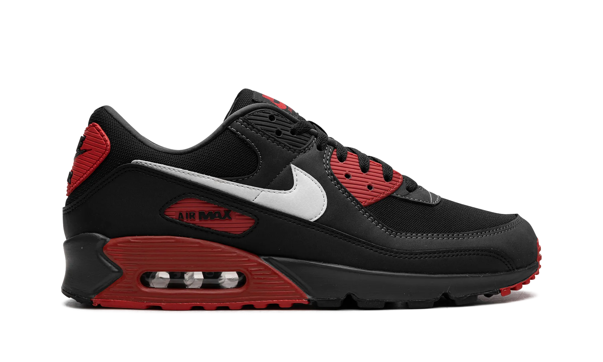 Air Max 90 "Black / Red" nike mens sport sneakers