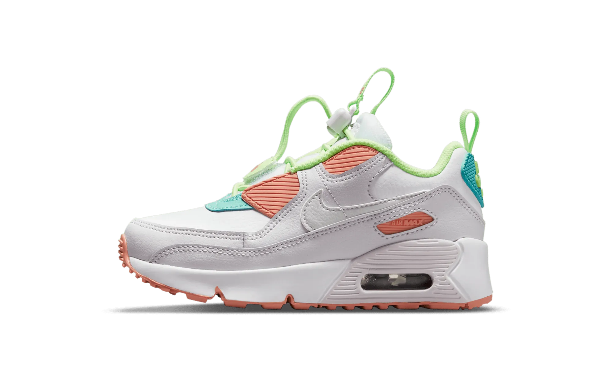 Air Max 90 Toggle PS "White Crimson Bliss" Nike Pre School shoes