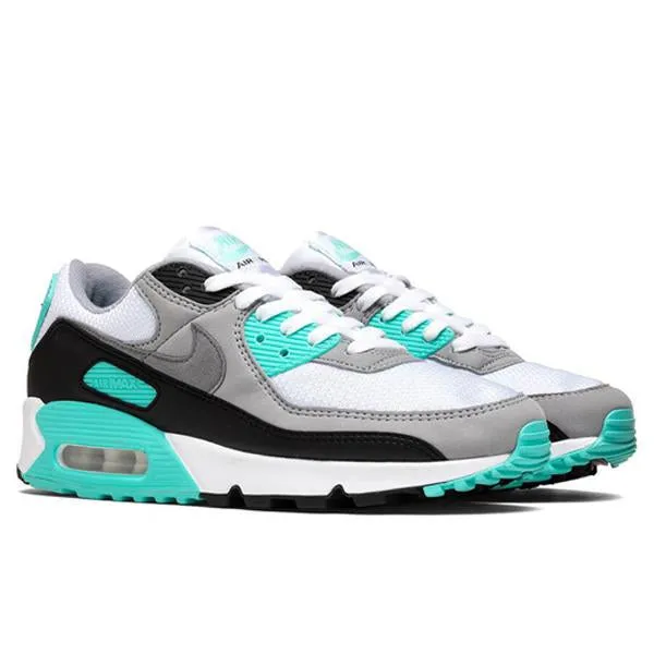 Air Max 90 - White/Particle Grey/Hypher Turq/Black Nike Foam Comfort Trainers