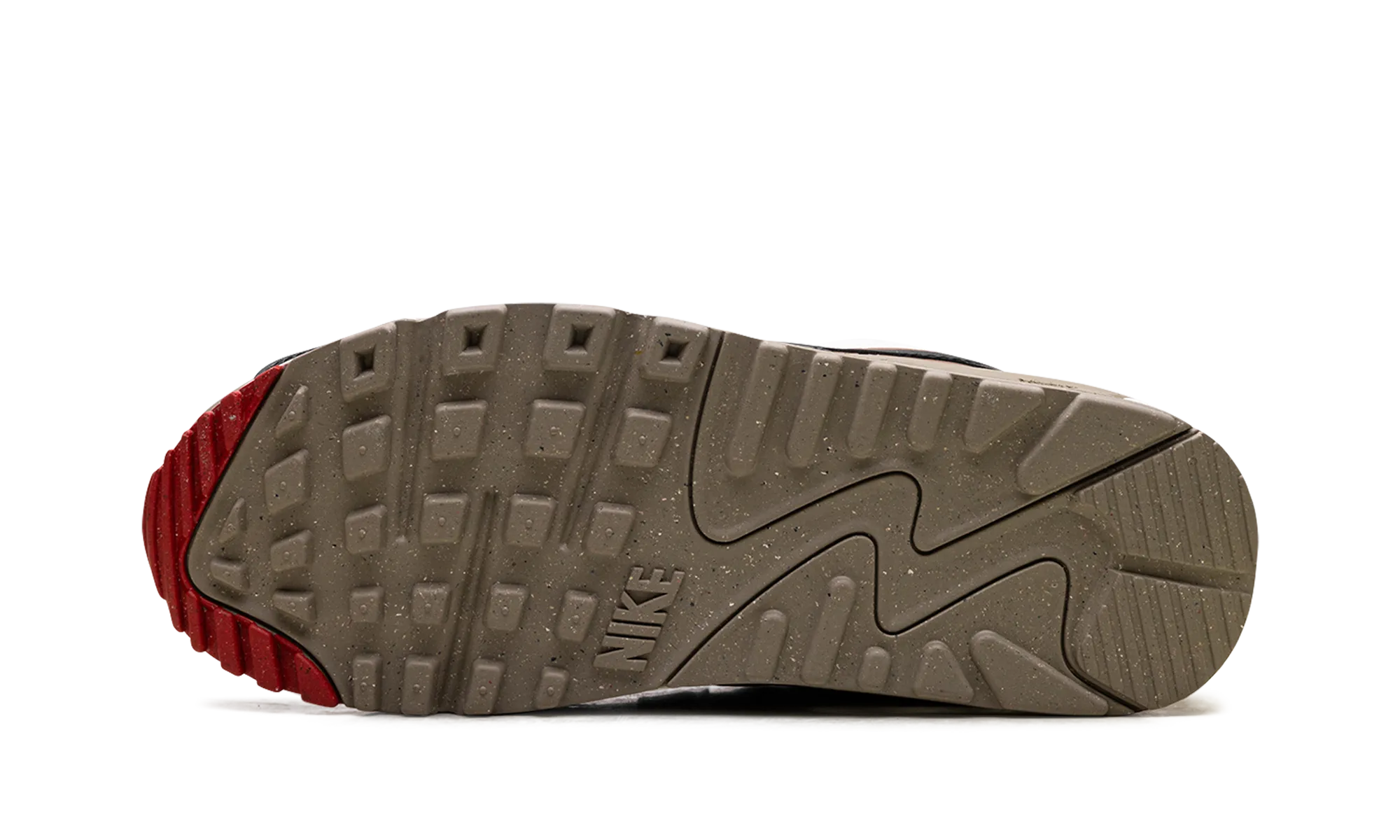 Air Max 90 WMNS "Phantom Black Fire Red Light British Tan" nike womens breathable trainers