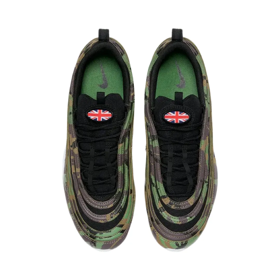 Air Max 97 Premium QS 'Country Camo UK' Raw Umber Fortress Green Black Pro Swing Golf Shoes