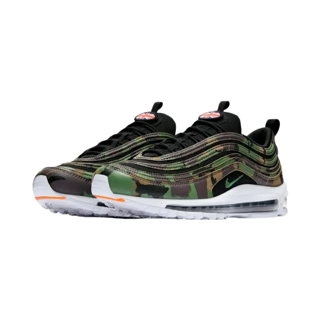 Air Max 97 Premium QS 'Country Camo UK' Raw Umber Fortress Green Black Pro Swing Golf Shoes