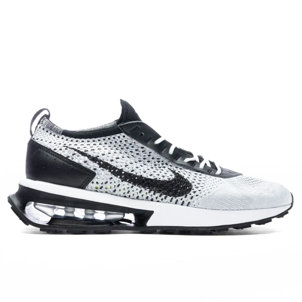 Air Max Flyknit Racer - Pure Platinum/Black/White Nike signature design with comfort fit