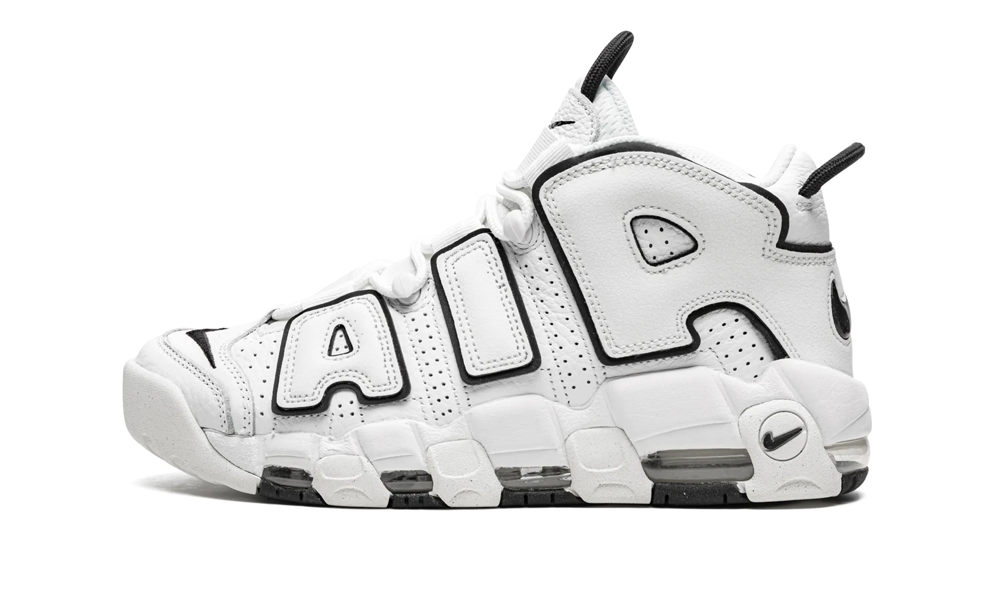 AIR MORE UPTEMPO MNS WMNS "White / Black" nike womens mesh trainers