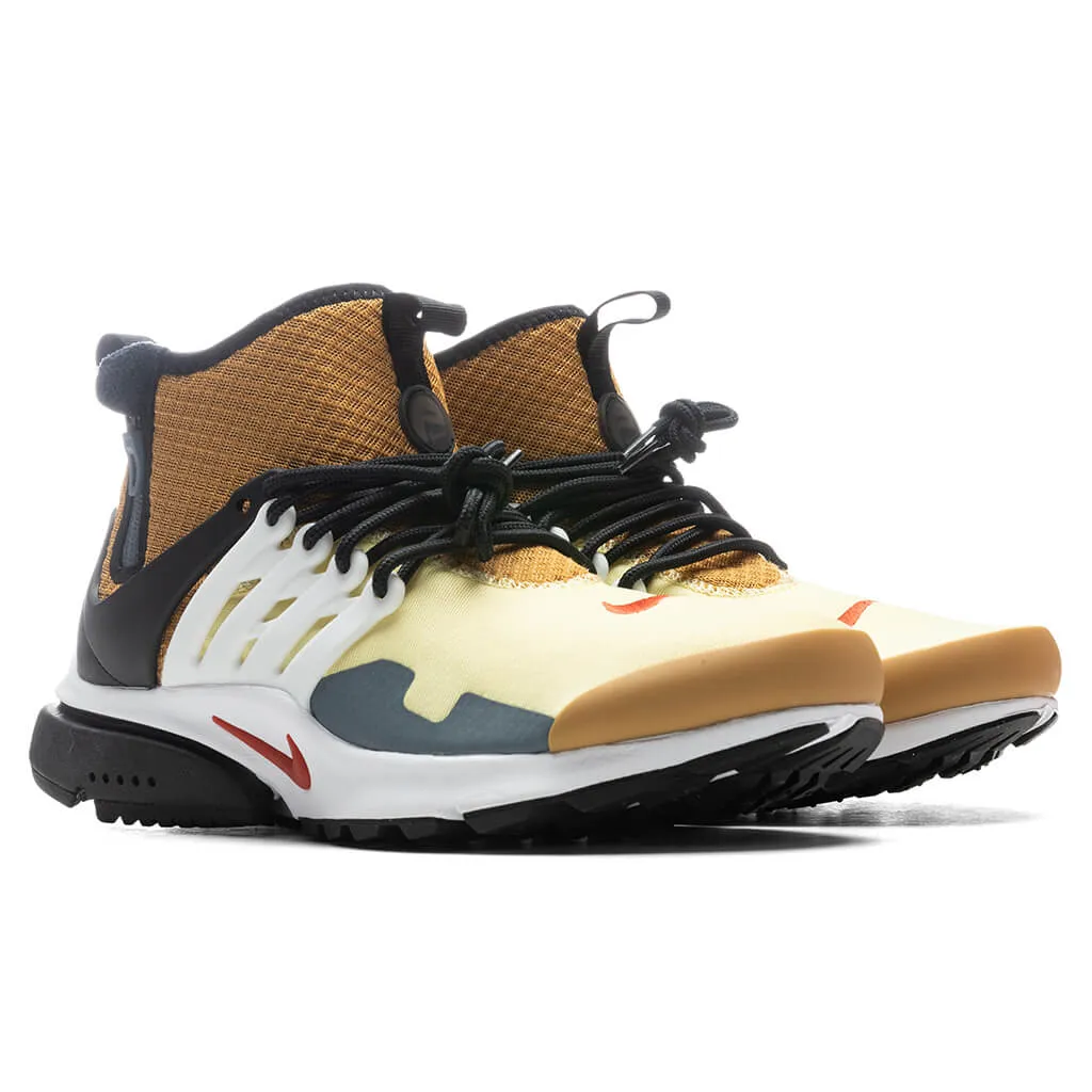 Air Presto Mid Utility - Bicycle Yellow/Cinnabar/Wheat Nike Retro Lifestyle Shoes