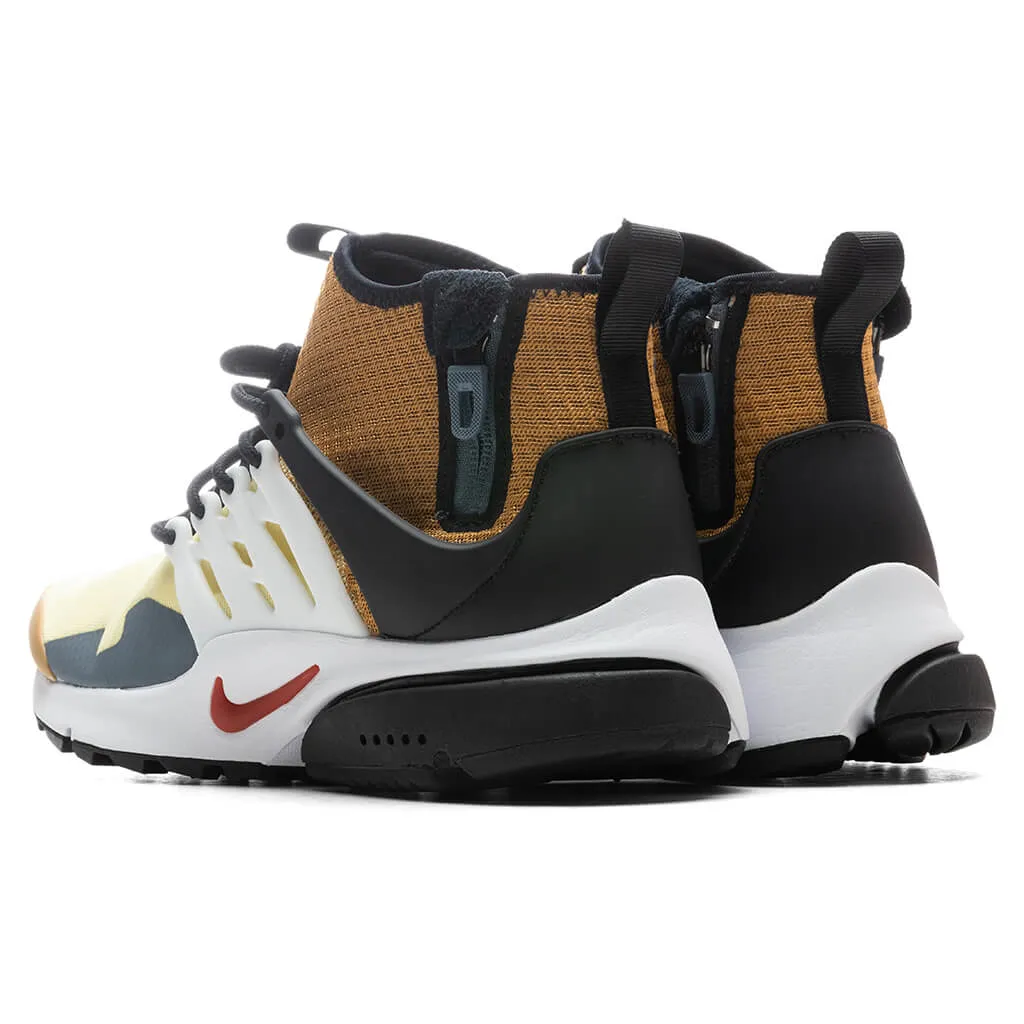 Air Presto Mid Utility - Bicycle Yellow/Cinnabar/Wheat Nike Retro Lifestyle Shoes
