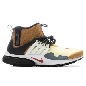 Air Presto Mid Utility - Bicycle Yellow/Cinnabar/Wheat Nike lifestyle sneakers with retro vibe