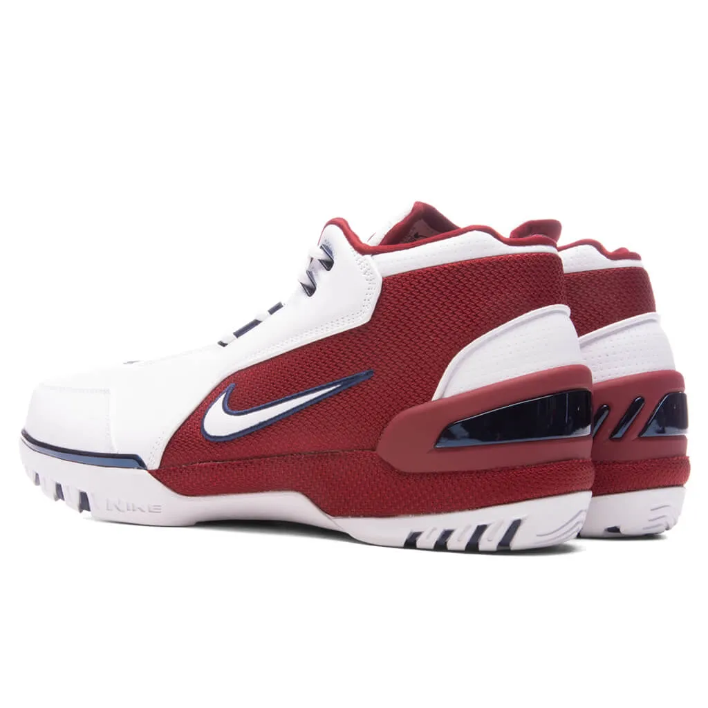 Air Zoom Generation White and Varsity Crimson - White/White/Midnight Navy Nike Lightweight Everyday Shoes