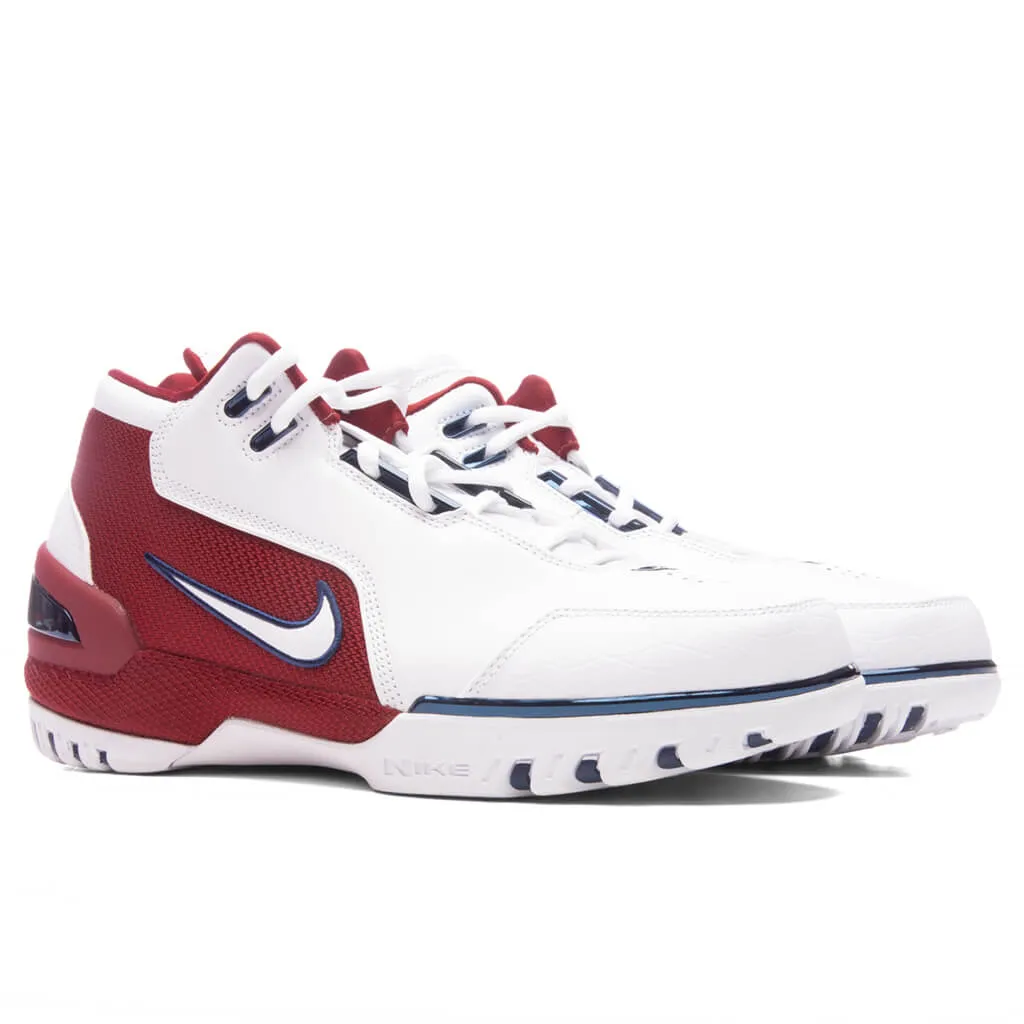 Air Zoom Generation White and Varsity Crimson - White/White/Midnight Navy Nike Lightweight Everyday Shoes