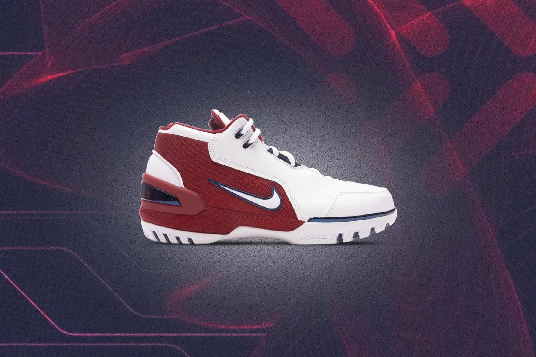 Air Zoom Generation White and Varsity Crimson - White/White/Midnight Navy Nike Lightweight Everyday Shoes