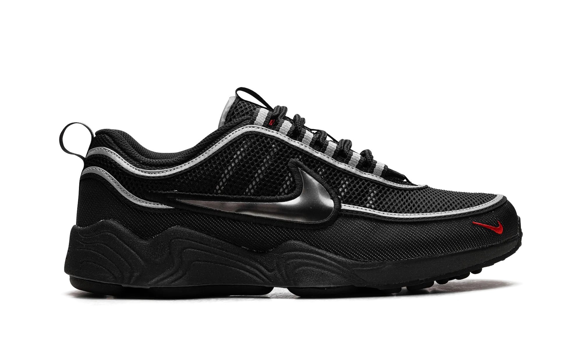 Air Zoom Spiridon "Black / Metallic Silver" nike mens sport sneakers