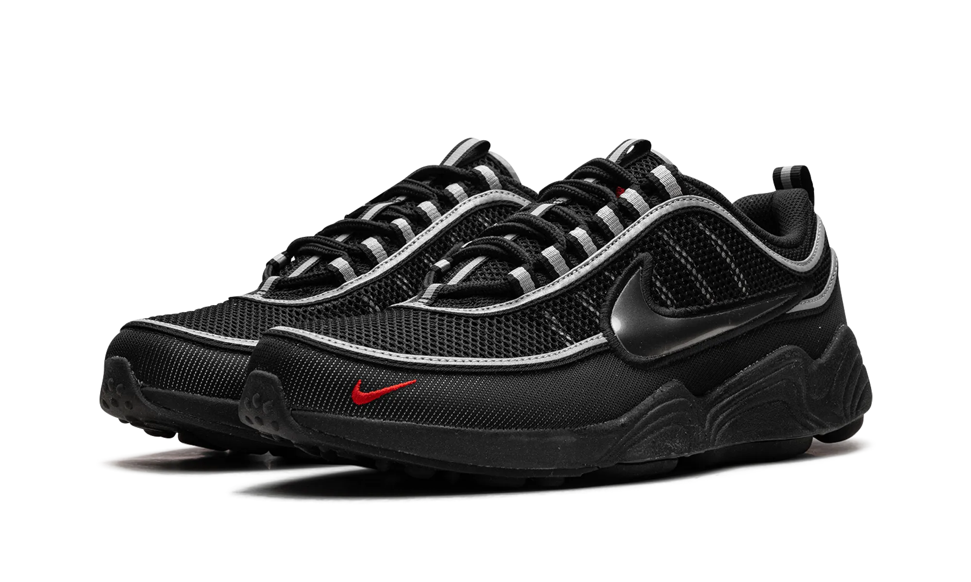 Air Zoom Spiridon "Black / Metallic Silver" nike mens sport sneakers