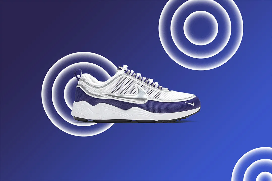 Air Zoom Spiridon SP - White/Metallic Silver/Light Concord Nike Lightweight Everyday Shoes