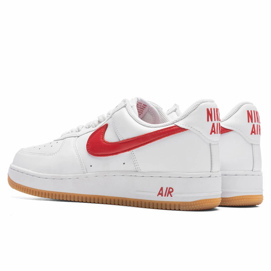 Air Force 1 Low Retro - White/University Red/Gum Yellow Nike Classic Sports Sneakers