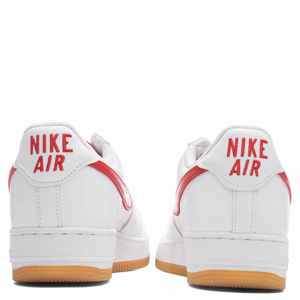 Air Force 1 Low Retro - White/University Red/Gum Yellow Nike Classic Sports Sneakers