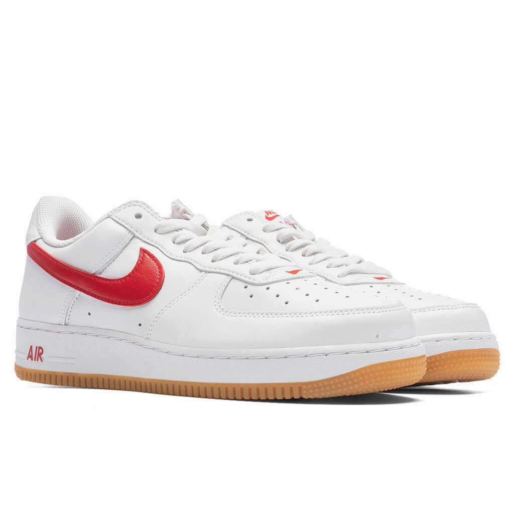 Air Force 1 Low Retro - White/University Red/Gum Yellow Nike Classic Sports Sneakers