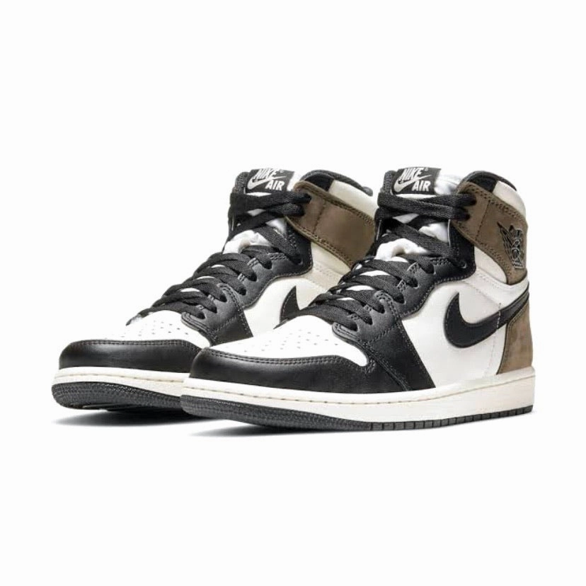 Air Jordan 1 High Retro Dark Mocha Black White Air Jordan retro sneakers for street style