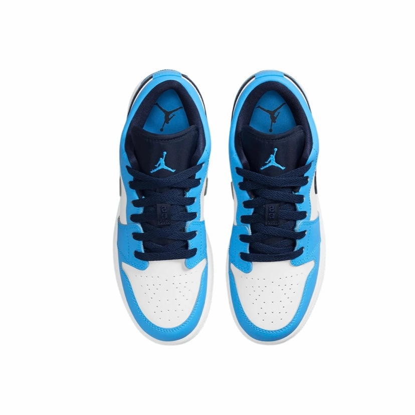 Air Jordan 1 Low GS UNC University Blue White 2021 Retro Sneakers