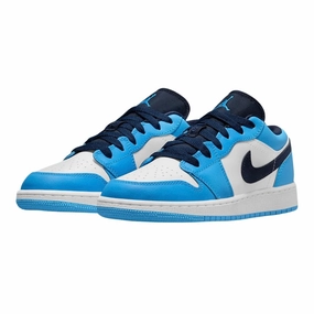 Air Jordan 1 Low GS UNC University Blue White 2021 Air Jordan retro sneakers for street style