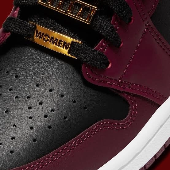 Air Jordan 1 Low Women Dark Beetroot Black Retro Sneakers