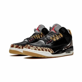 Air Jordan 3 Retro Animal Safari Black Multi Colour Dark Mocha Air Jordan retro sneakers for street style