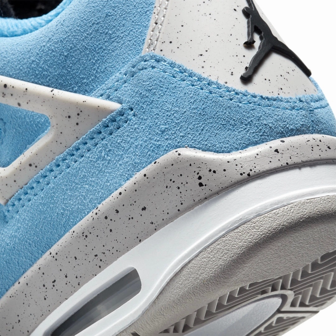 Air Jordan 4 GS UNC University Blue Black White 2021 Retro Sneakers