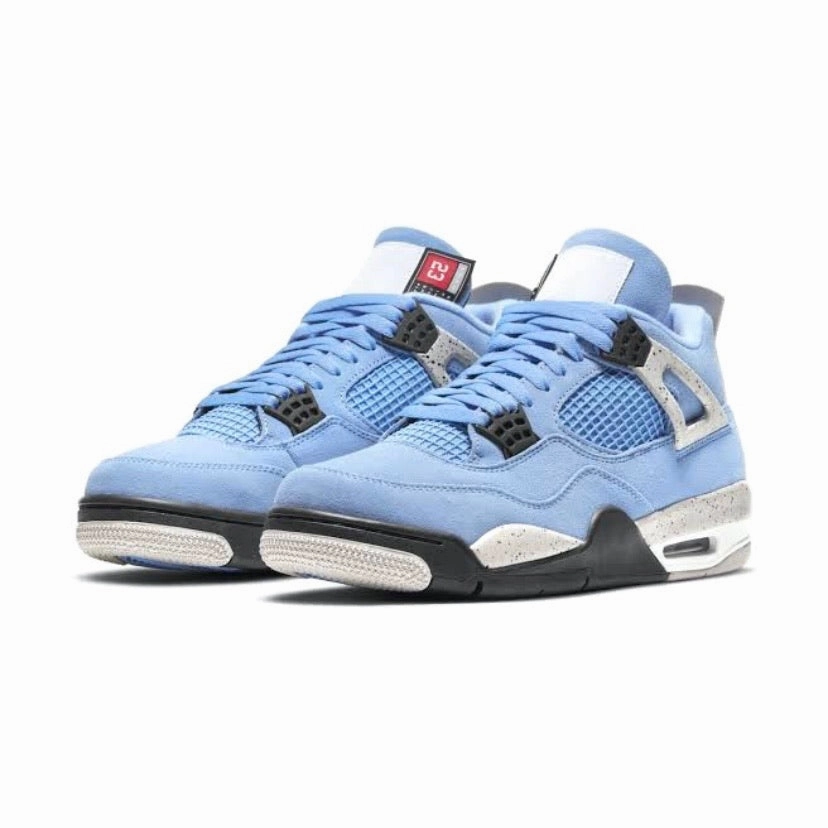 Air Jordan 4 Retro UNC University Blue Black White Retro Sneakers