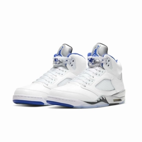 Air Jordan 5 Retro 2021  White Stealth Air Jordan retro sneakers for street style
