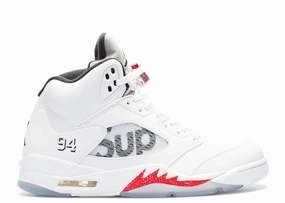 Air Jordan 5 Retro Supreme White Complete Air Jordan series in high quality
