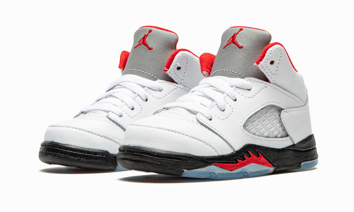 Air Jordan 5 Retro TD "Fire Red Silver Tongue 2020" jordan toddler baby shoes